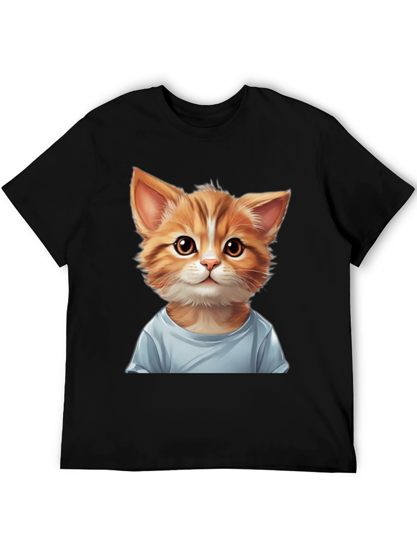 Cute Kitten Graphic Tee - Stylish Black T-Shirt