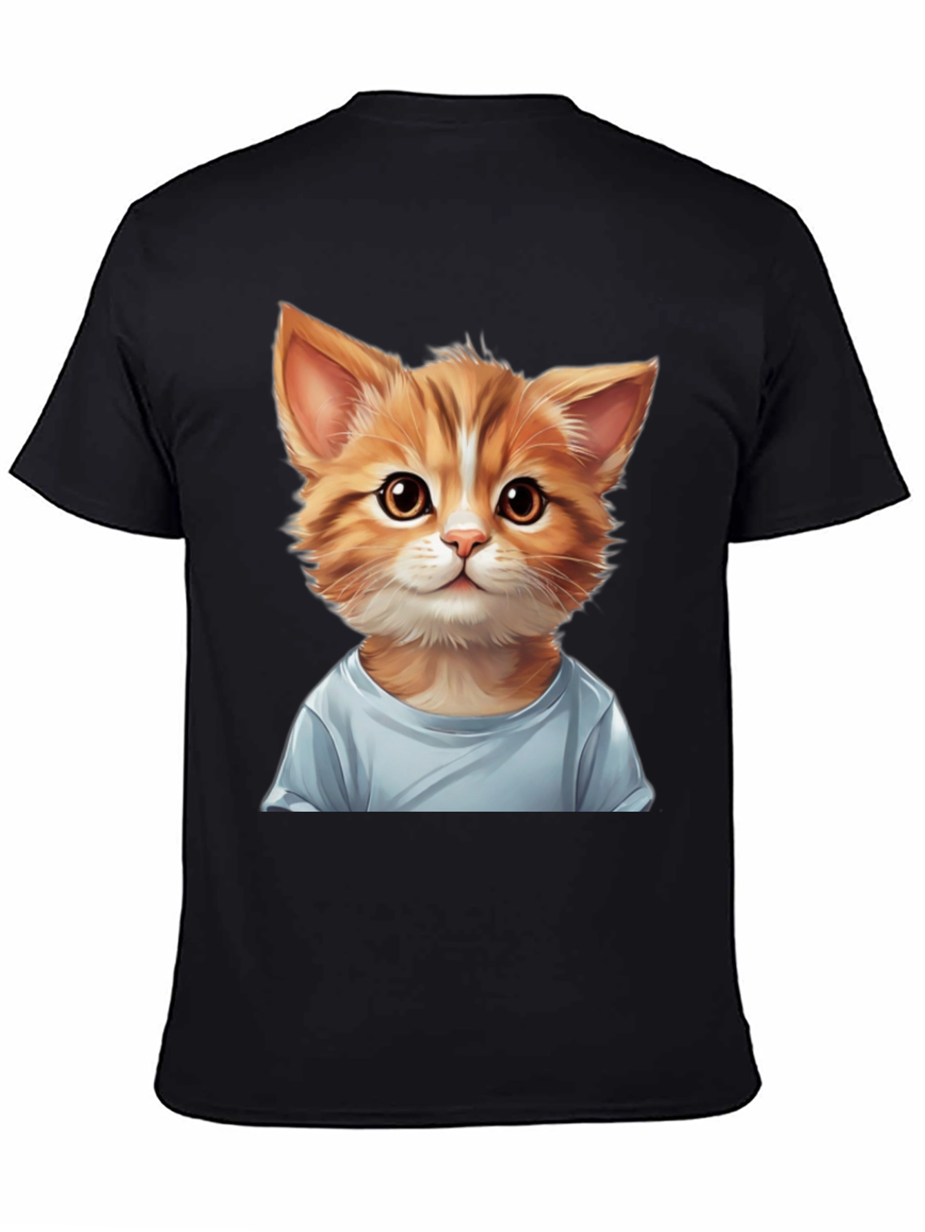 Cute Kitten Graphic Tee - Stylish Black T-Shirt