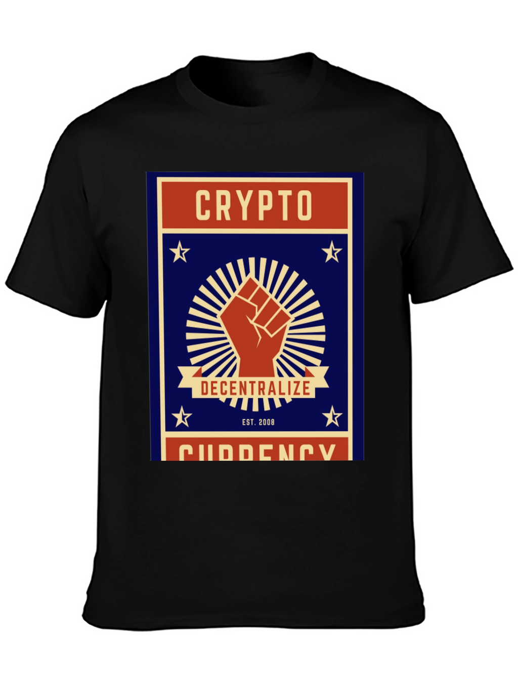 Crypto Decentralize T-Shirt - Black Cotton Graphic Tee