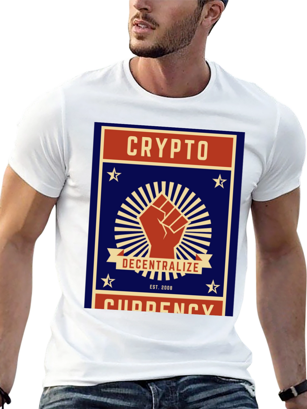 Crypto Decentralize T-Shirt - Black Cotton Graphic Tee