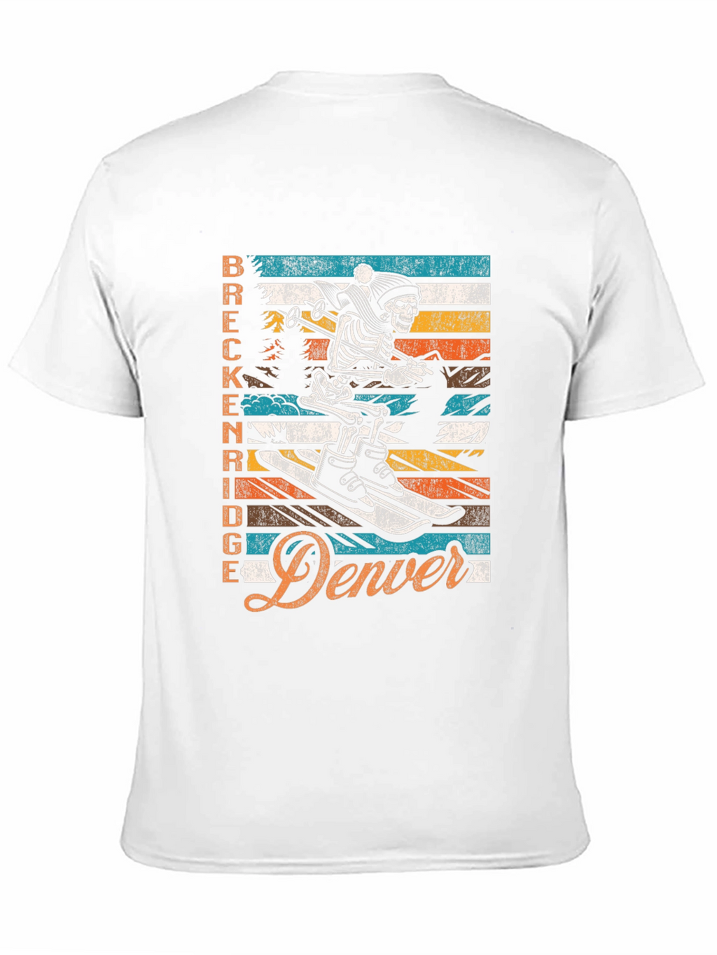 Breckenridge Denver Skeleton Ski T-Shirt