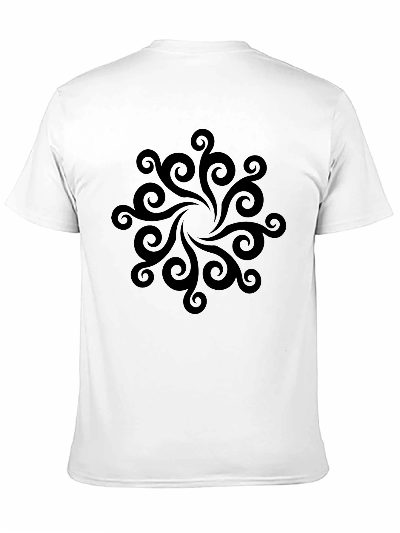 Black Swirl Mandala Graphic Tee