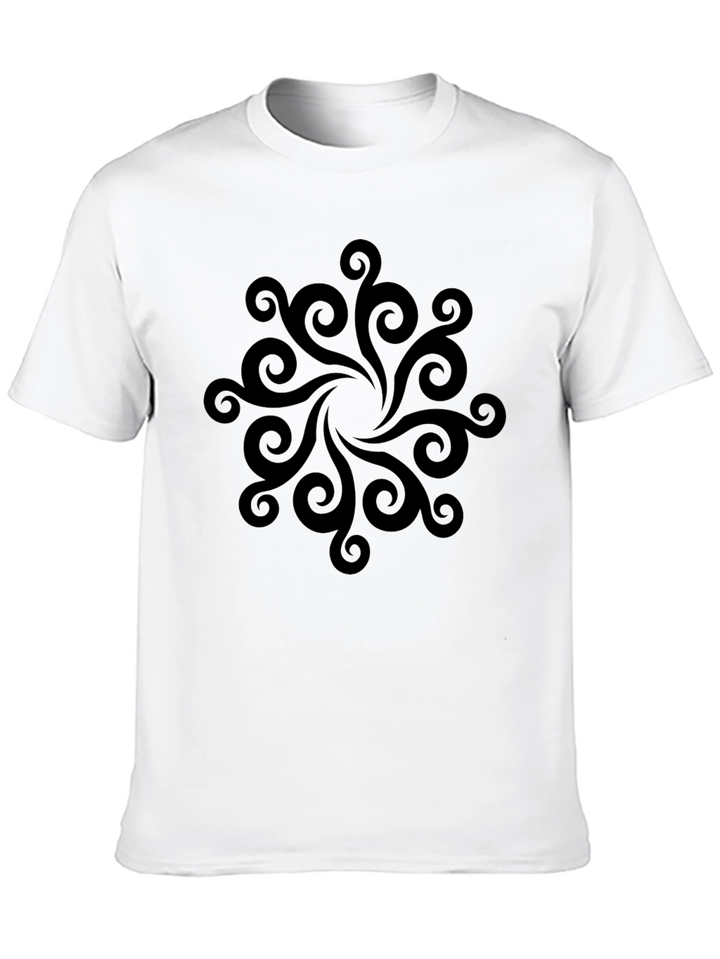 Black Swirl Mandala Graphic Tee
