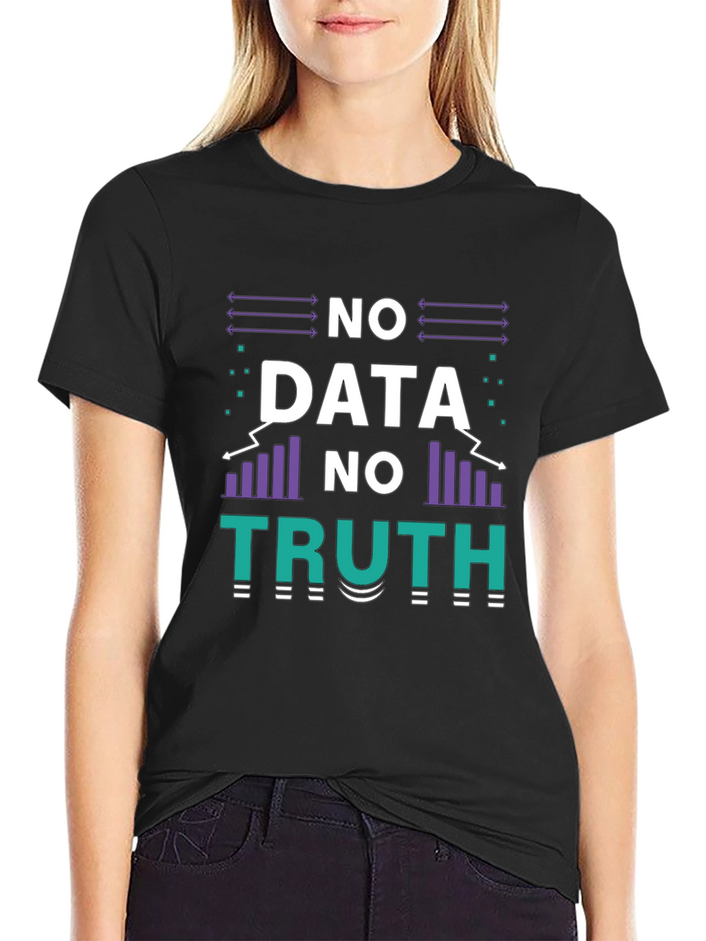 No Data No Truth Graphic T-Shirt