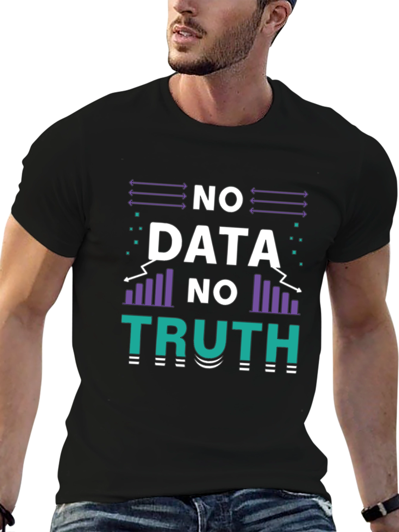 No Data No Truth Graphic T-Shirt