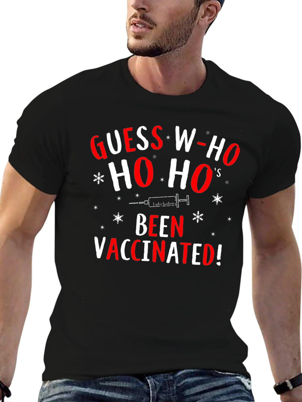 Guess Whos Been Vaccinated Christmas T-Shirt