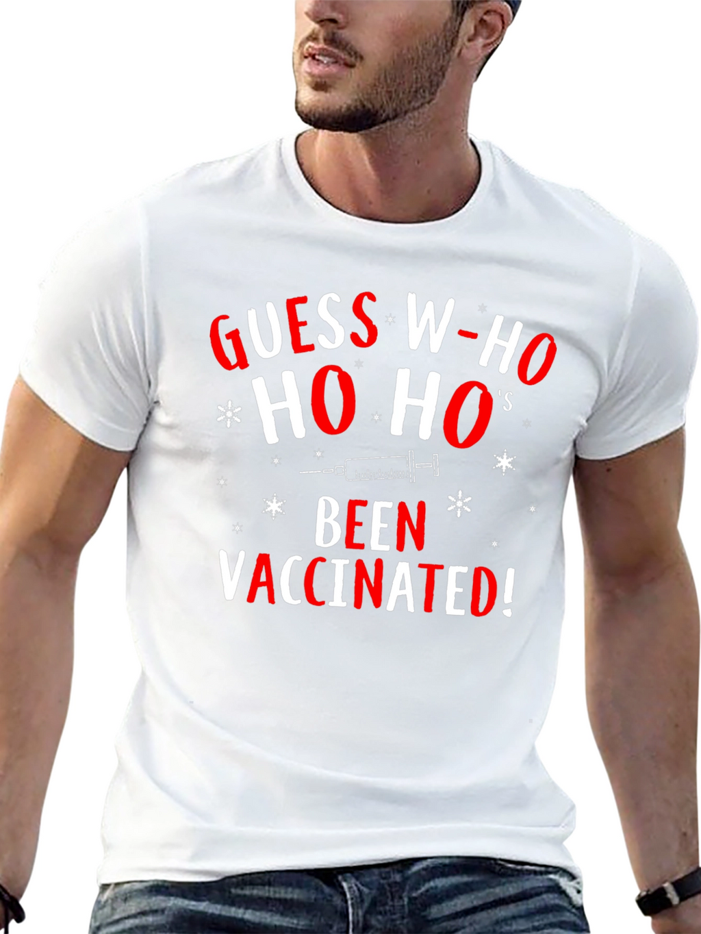 Guess Whos Been Vaccinated Christmas T-Shirt