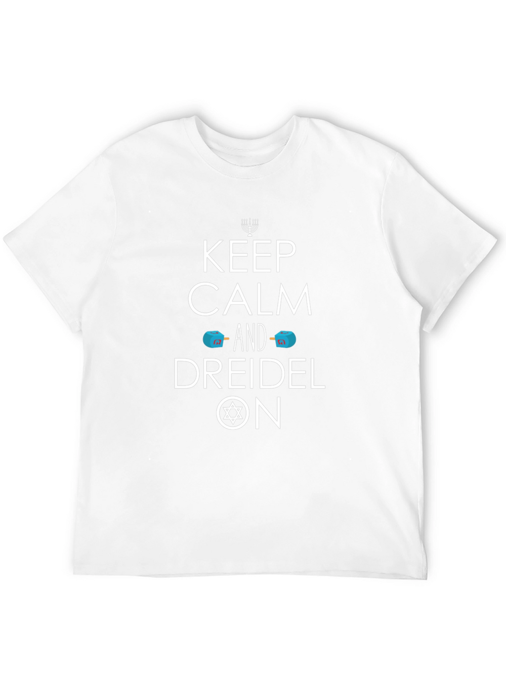 Keep Calm and Dreidel On Black T-Shirt