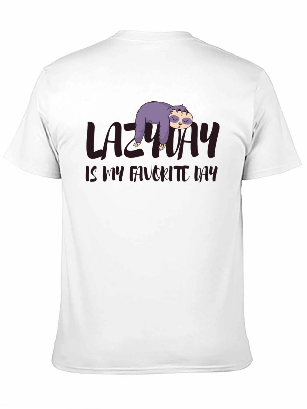 Lazy Day Sloth Graphic T-Shirt - Relaxed Comfort