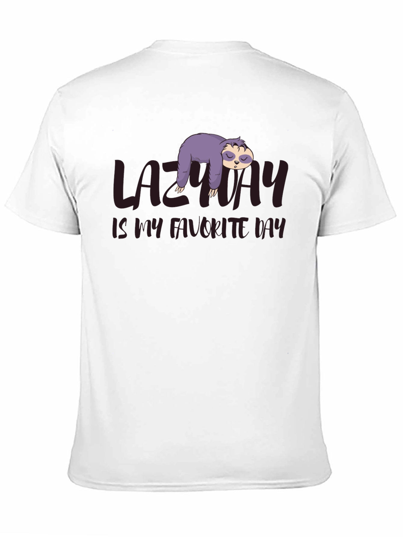 Lazy Day Sloth Graphic T-Shirt - Relaxed Comfort