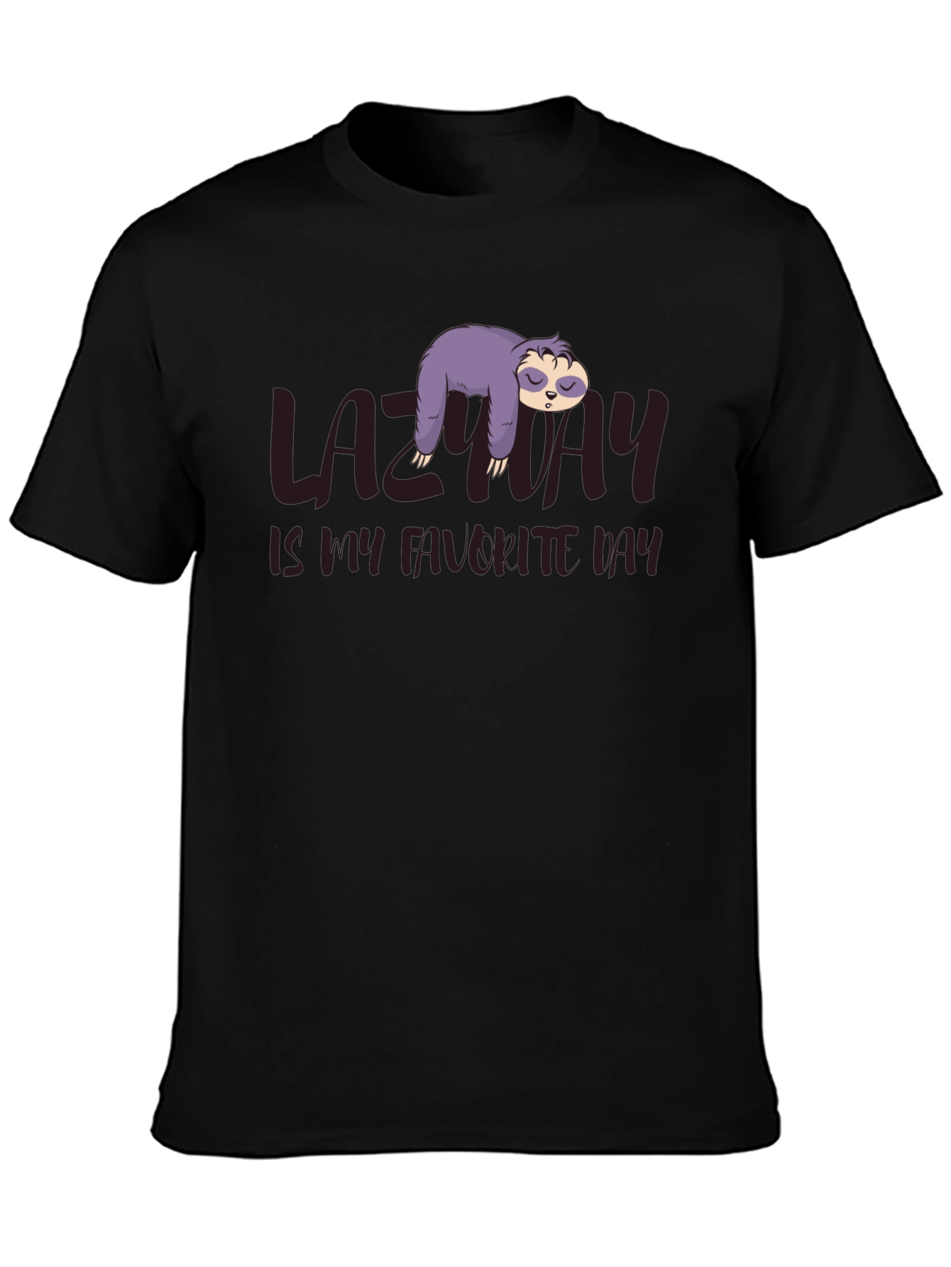 Lazy Day Sloth Graphic T-Shirt - Relaxed Comfort