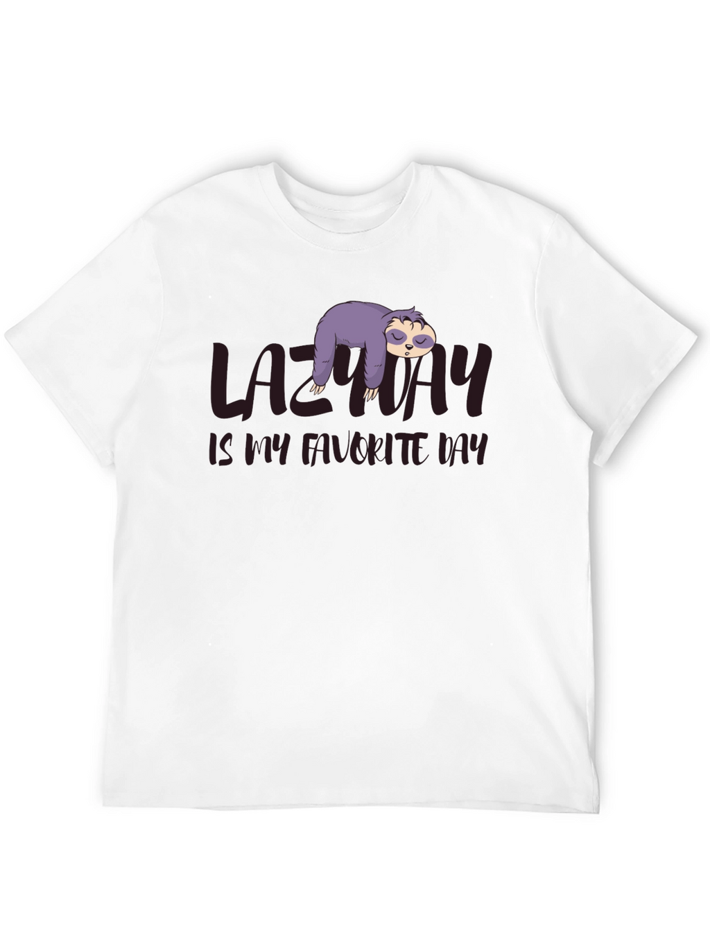 Lazy Day Sloth Graphic T-Shirt - Relaxed Comfort