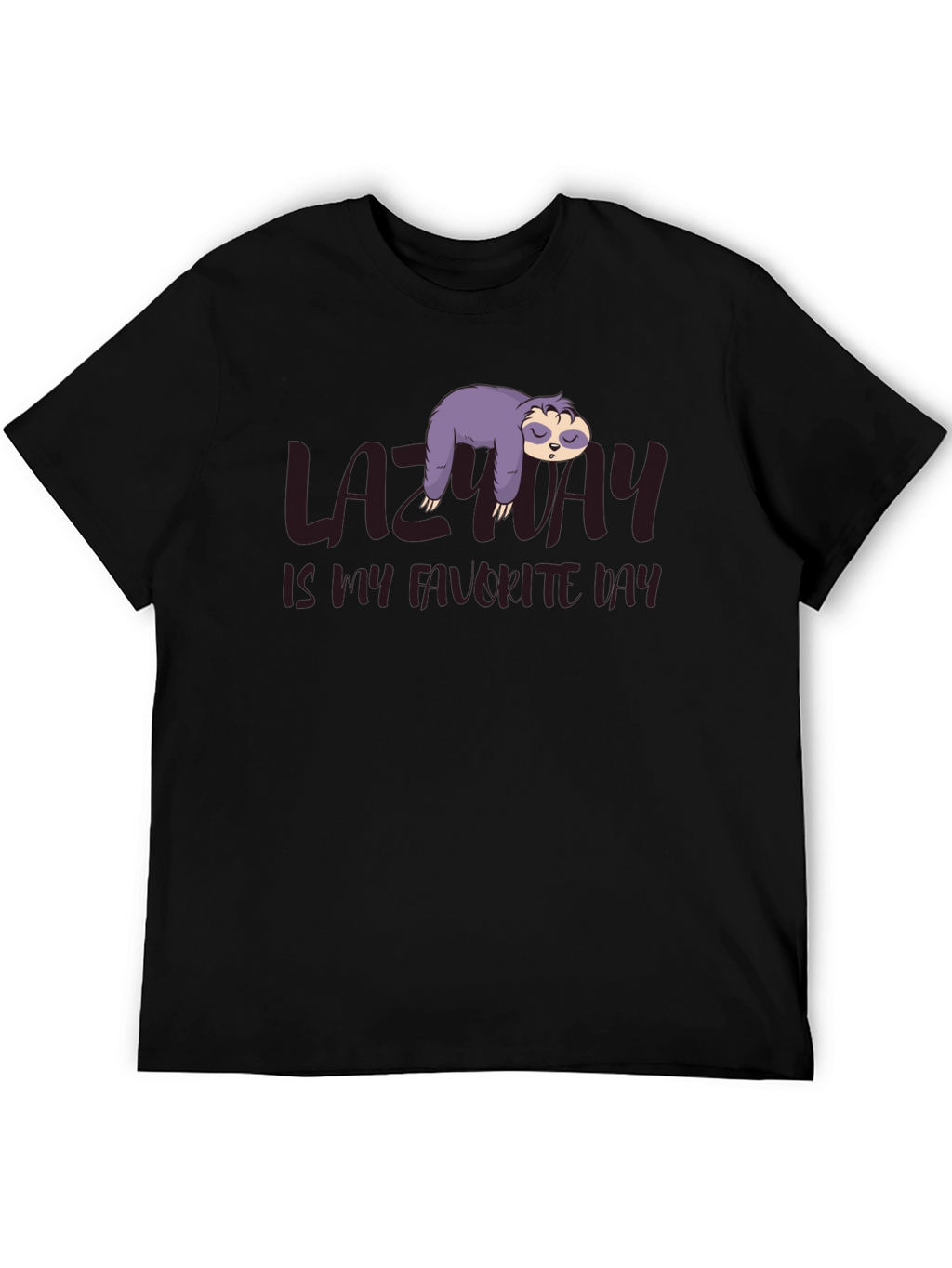 Lazy Day Sloth Graphic T-Shirt - Relaxed Comfort