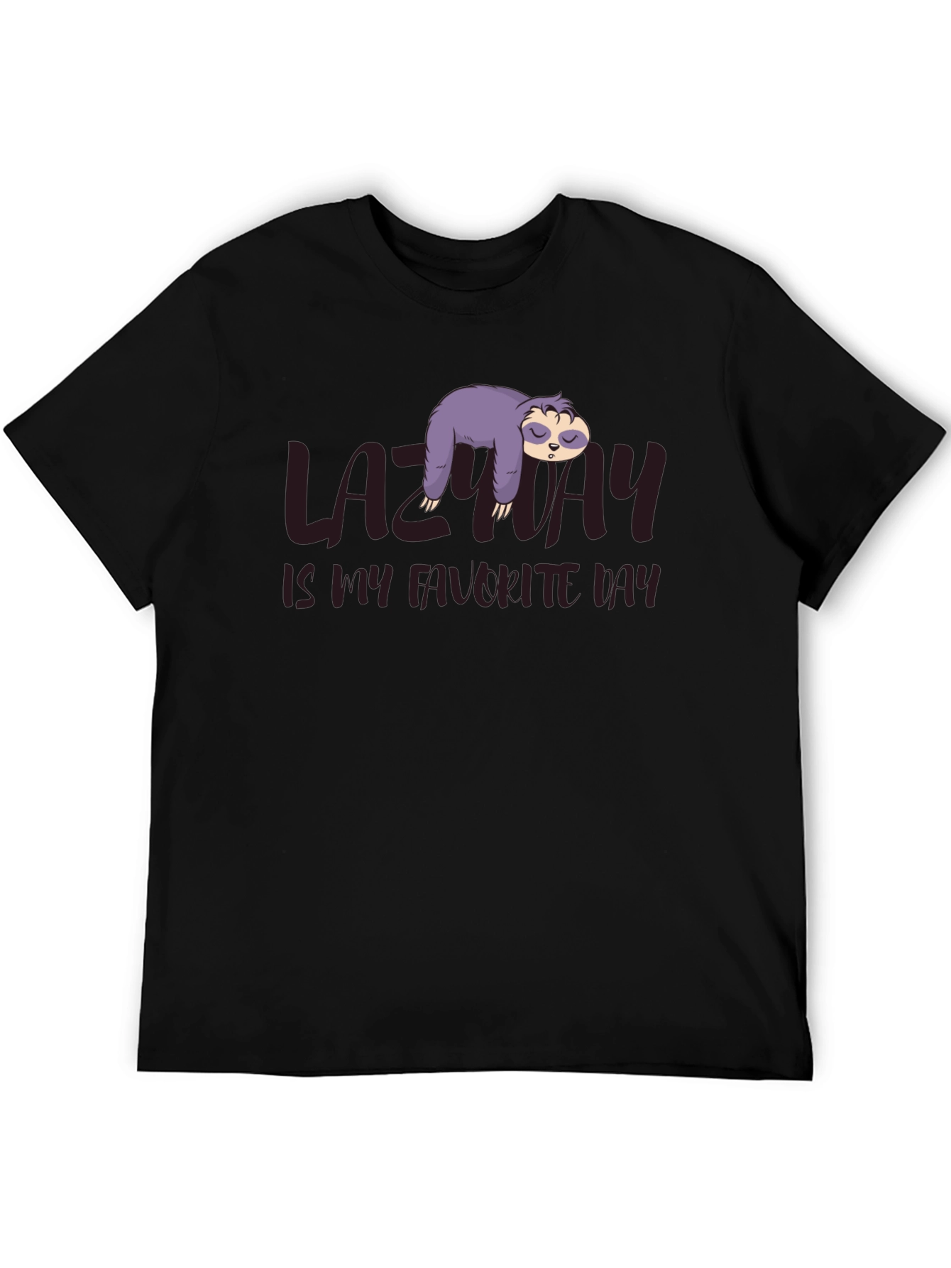 Lazy Day Sloth Graphic T-Shirt - Relaxed Comfort