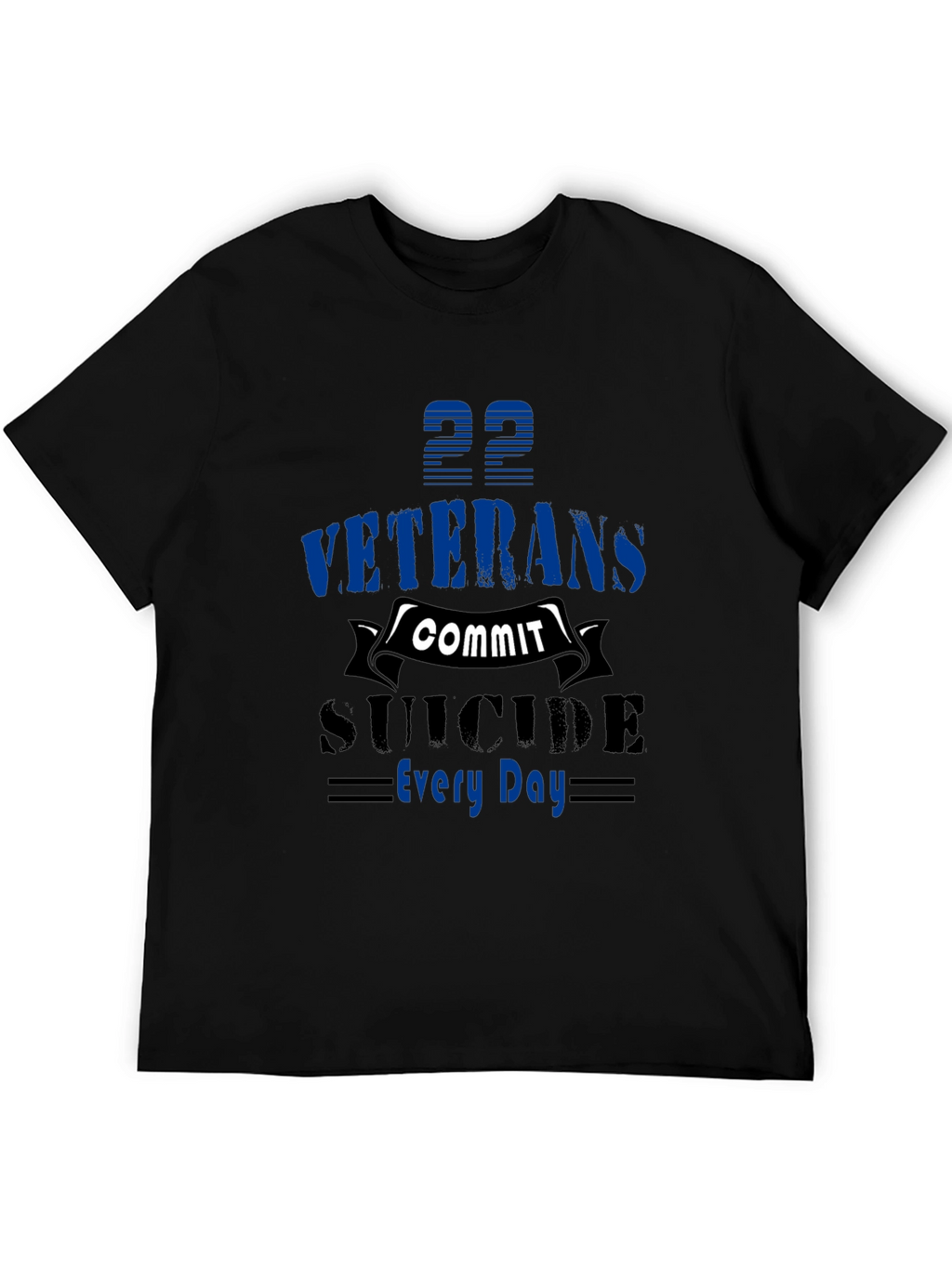 Veterans Suicide Awareness Black T-Shirt