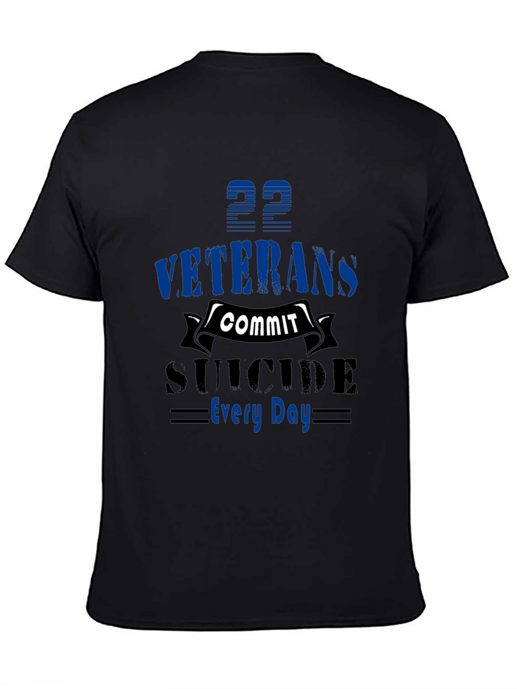 Veterans Suicide Awareness Black T-Shirt