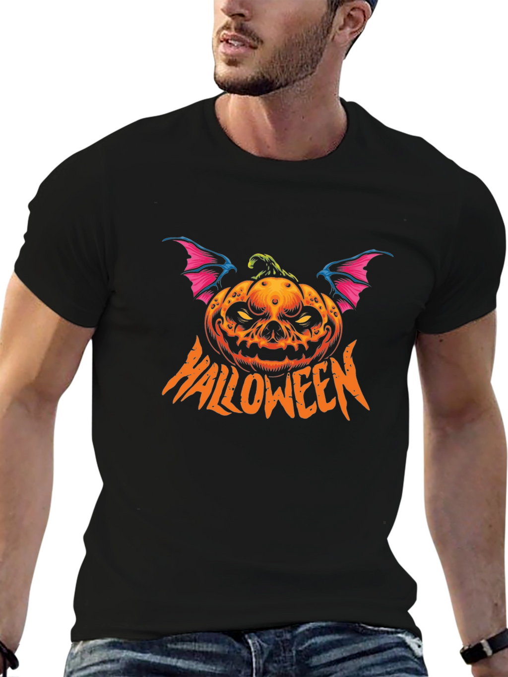 Halloween Pumpkin Bat T-Shirt