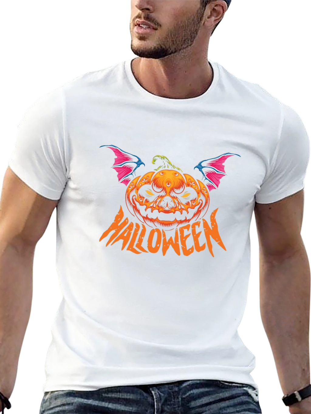 Halloween Pumpkin Bat T-Shirt
