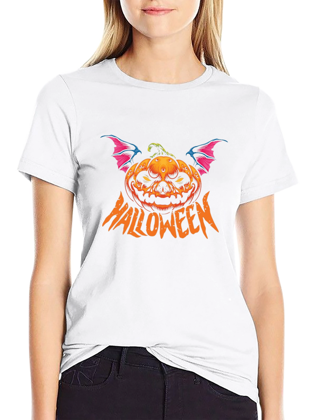 Halloween Pumpkin Bat T-Shirt