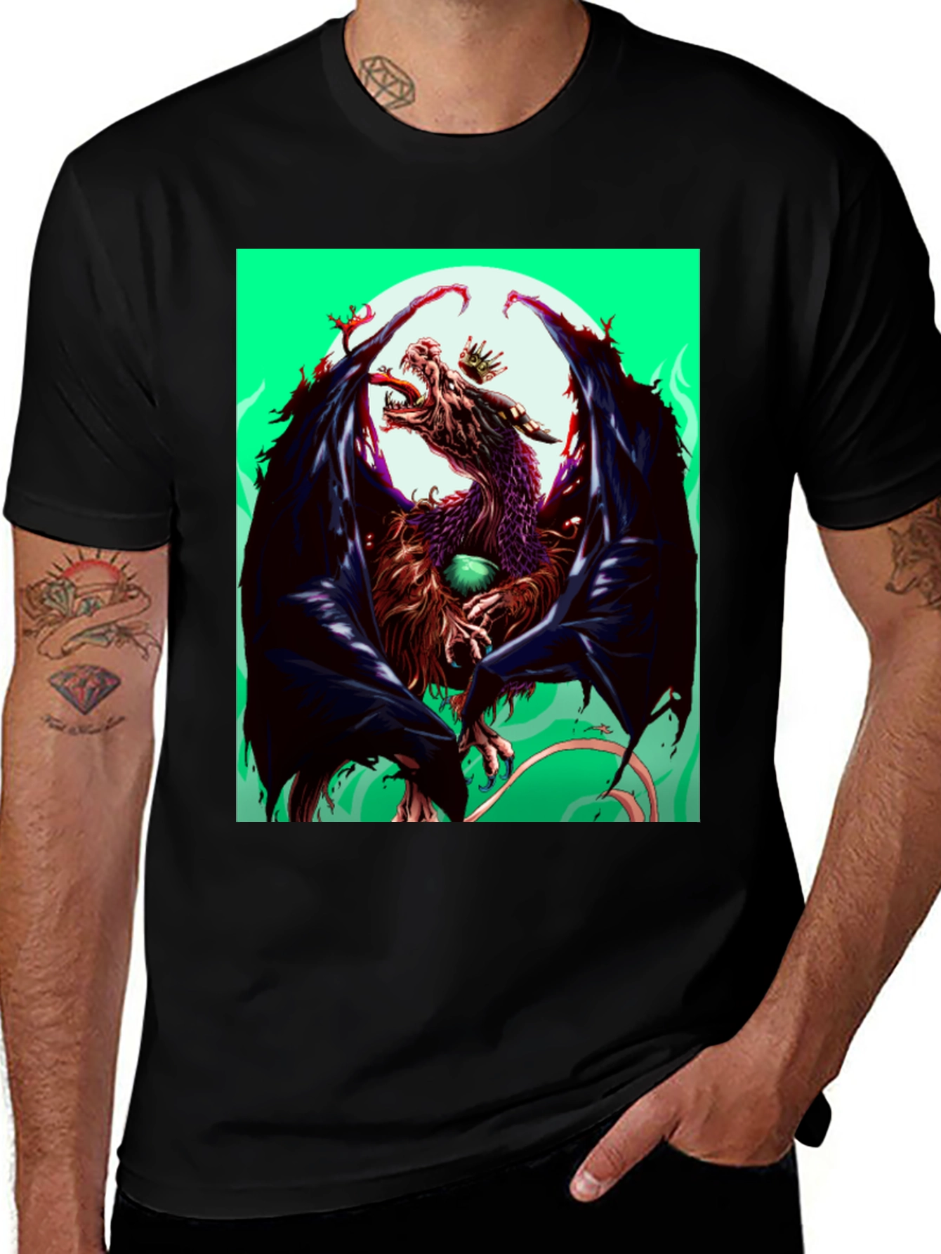 Dragon Graphic Tee - Mens Black T-Shirt