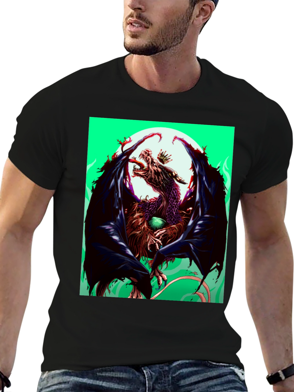 Dragon Graphic Tee - Mens Black T-Shirt