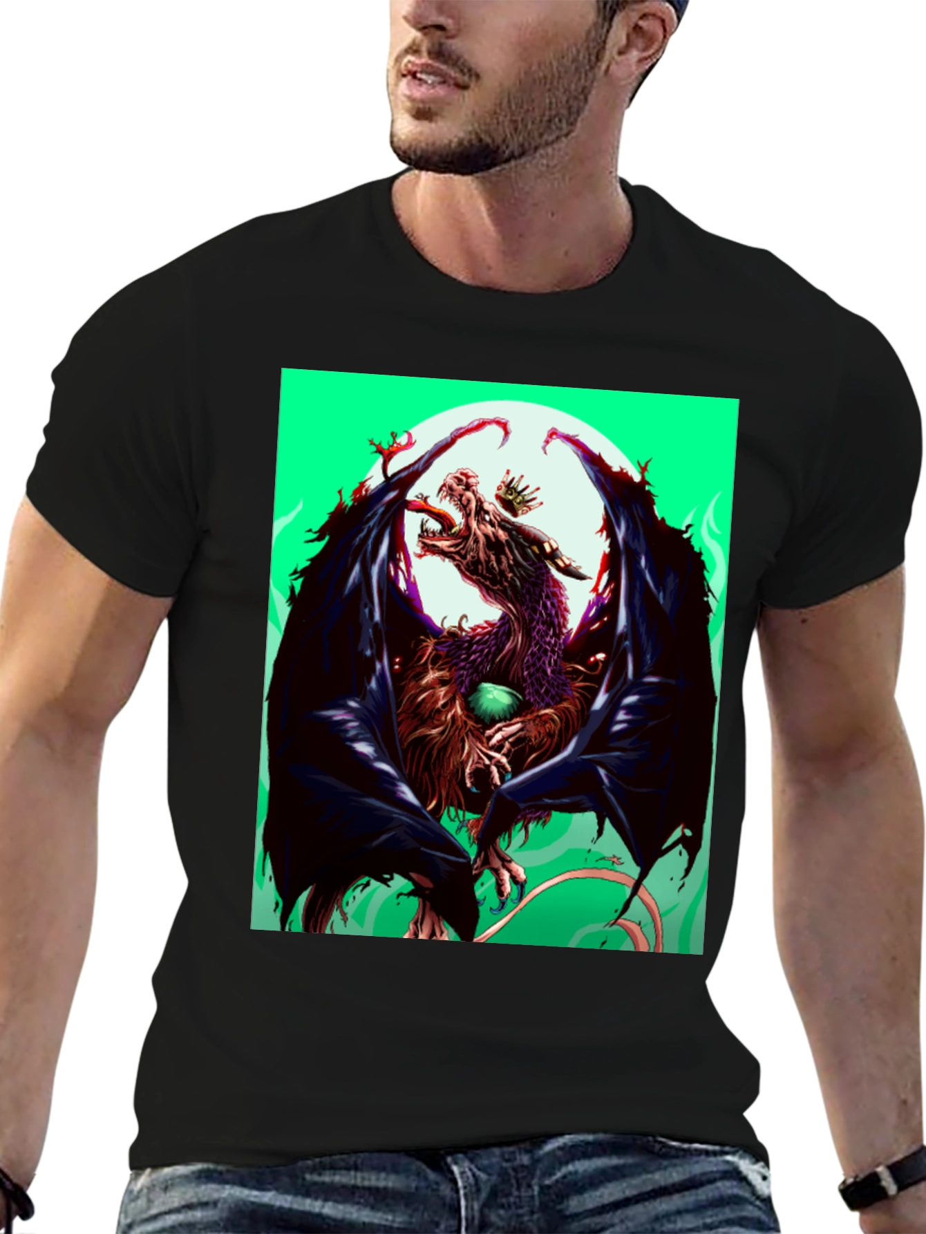 Dragon Graphic Tee - Mens Black T-Shirt