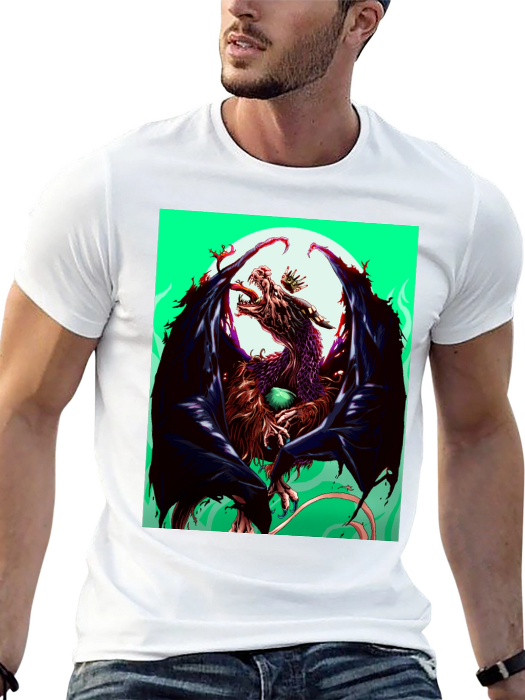 Dragon Graphic Tee - Mens Black T-Shirt