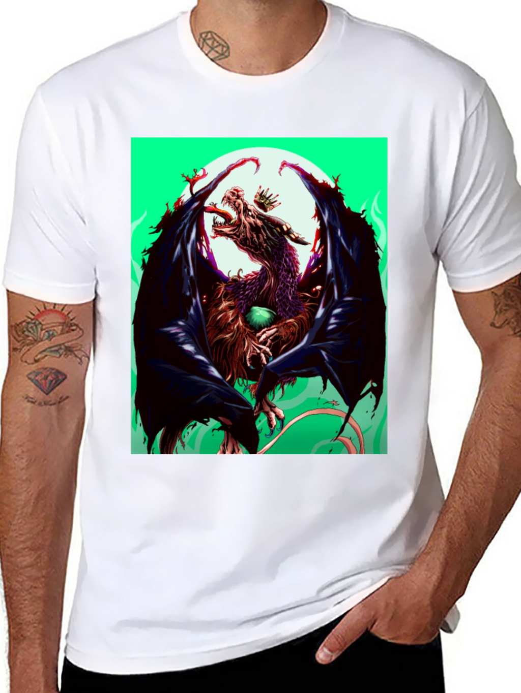 Dragon Graphic Tee - Mens Black T-Shirt