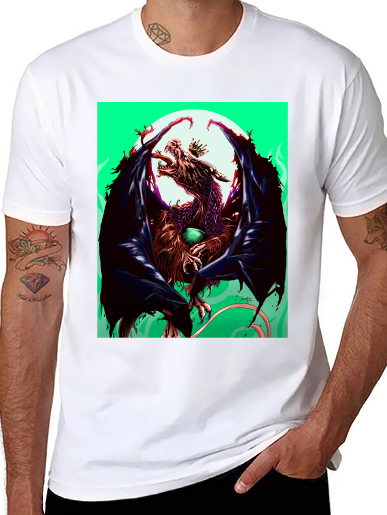 Dragon Graphic Tee - Mens Black T-Shirt