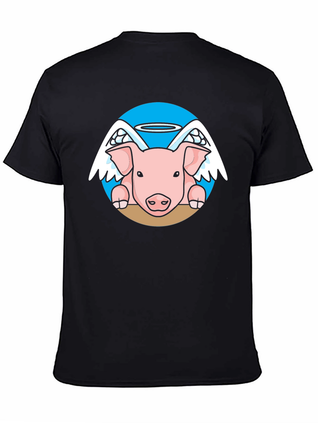 Angel Pig Black T-Shirt
