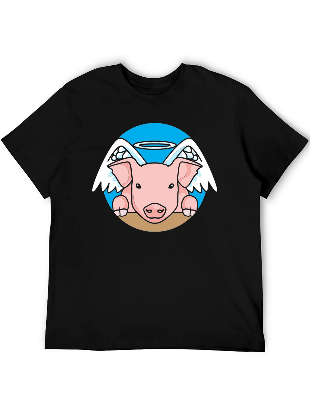Angel Pig Black T-Shirt