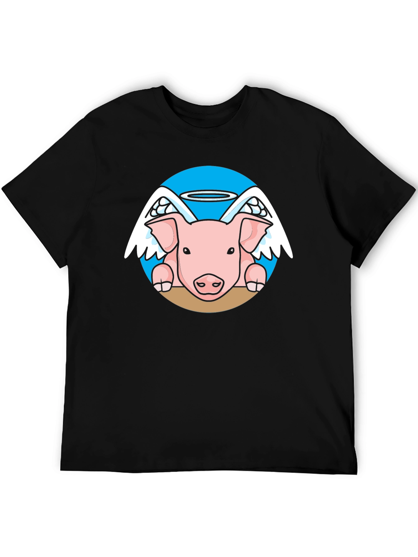 Angel Pig Black T-Shirt
