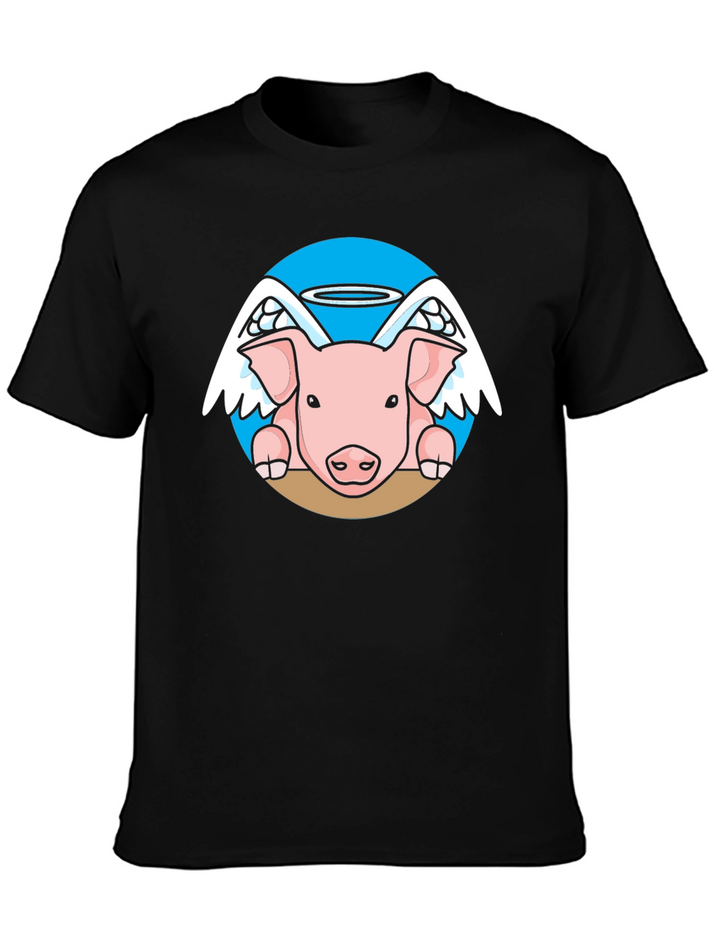 Angel Pig Black T-Shirt