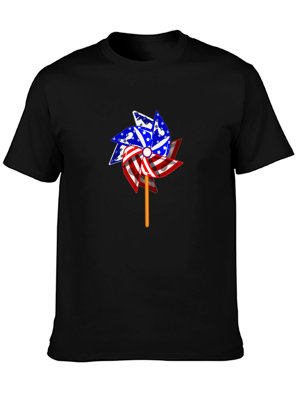 Patriotic Pinwheel Graphic T-Shirt