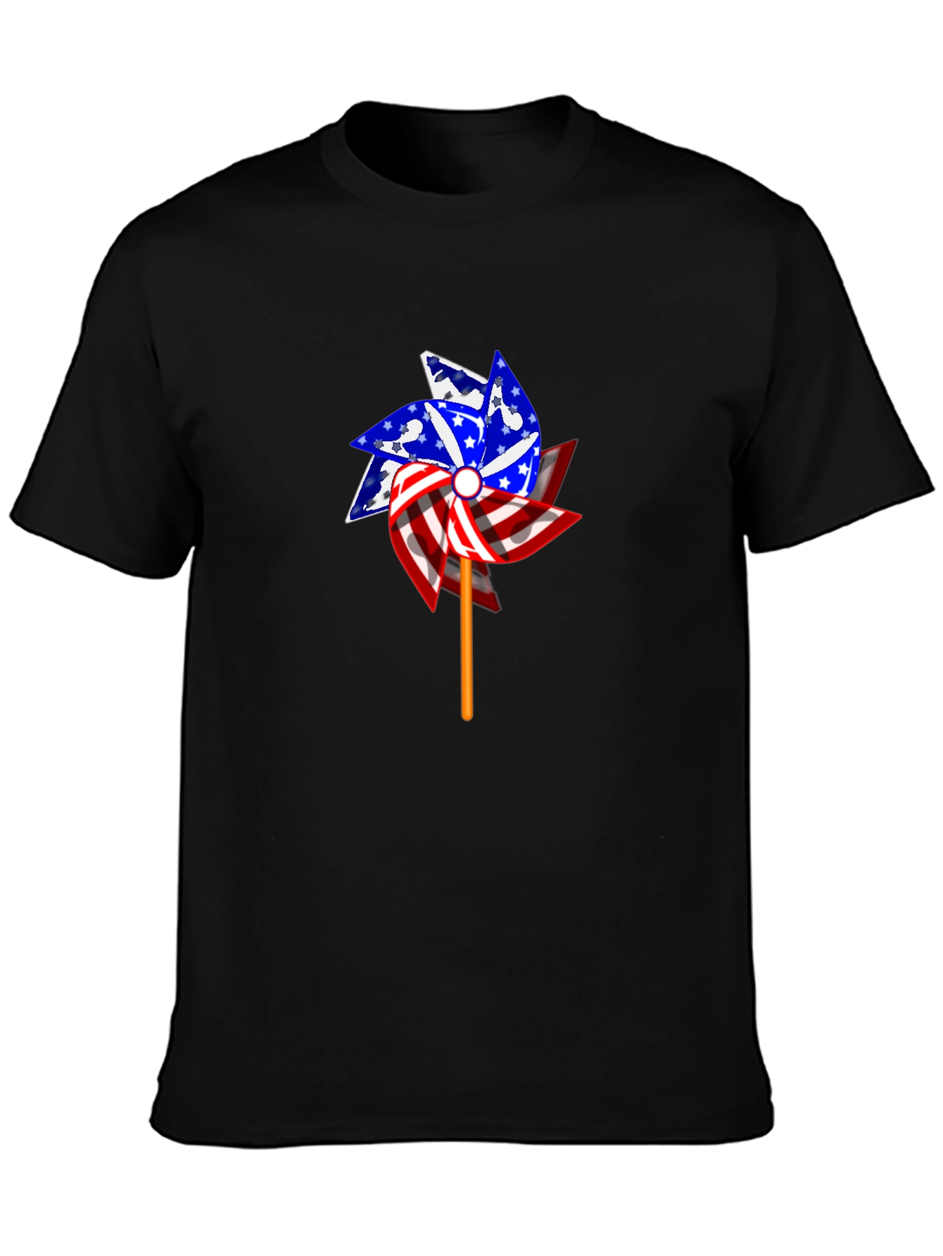 Patriotic Pinwheel Graphic T-Shirt