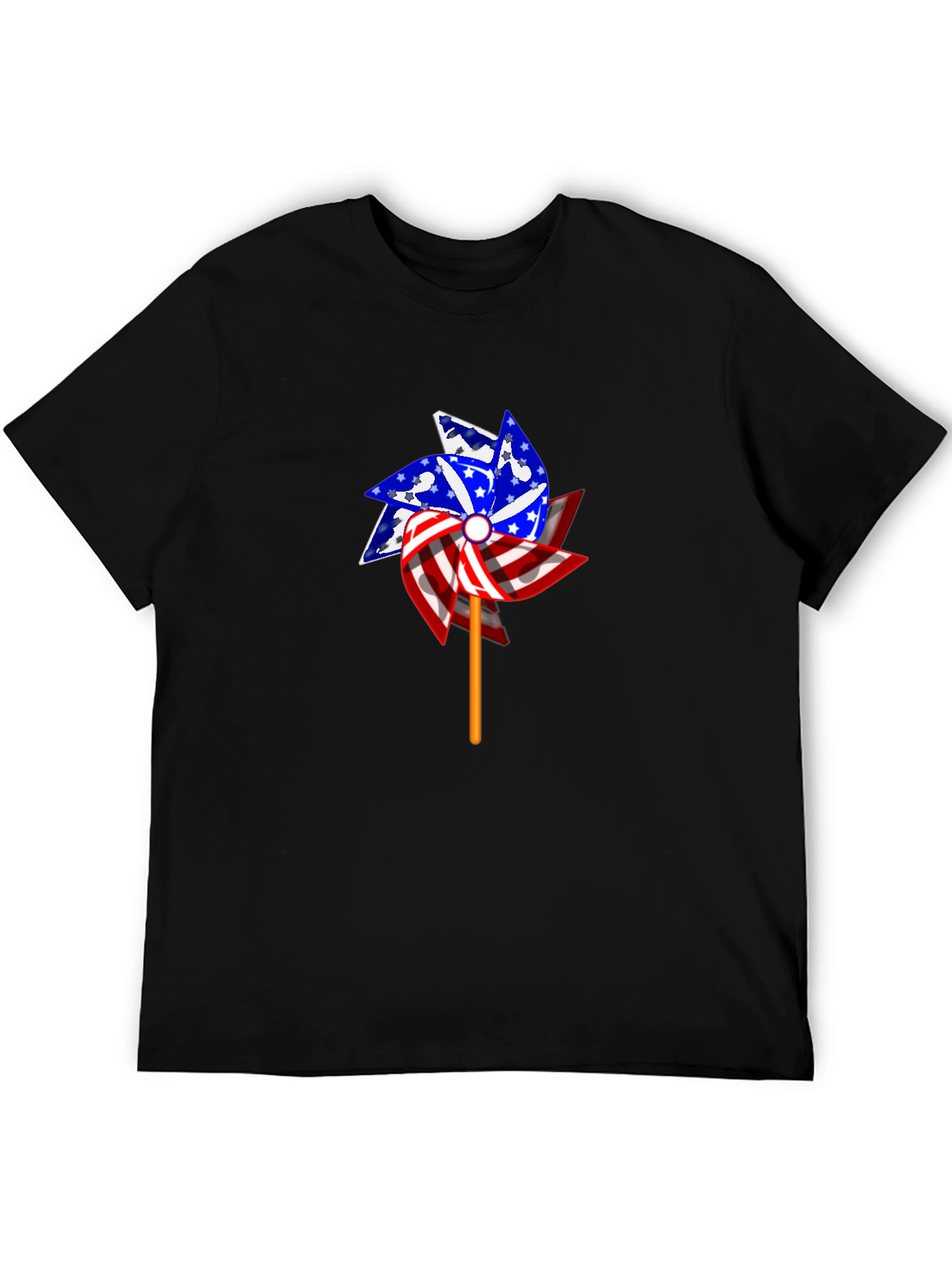 Patriotic Pinwheel Graphic T-Shirt