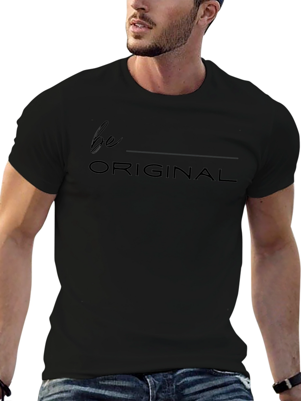 Be Original Black Graphic Tee