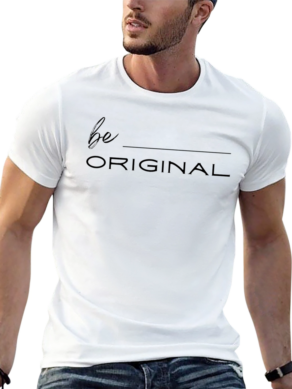 Be Original Black Graphic Tee