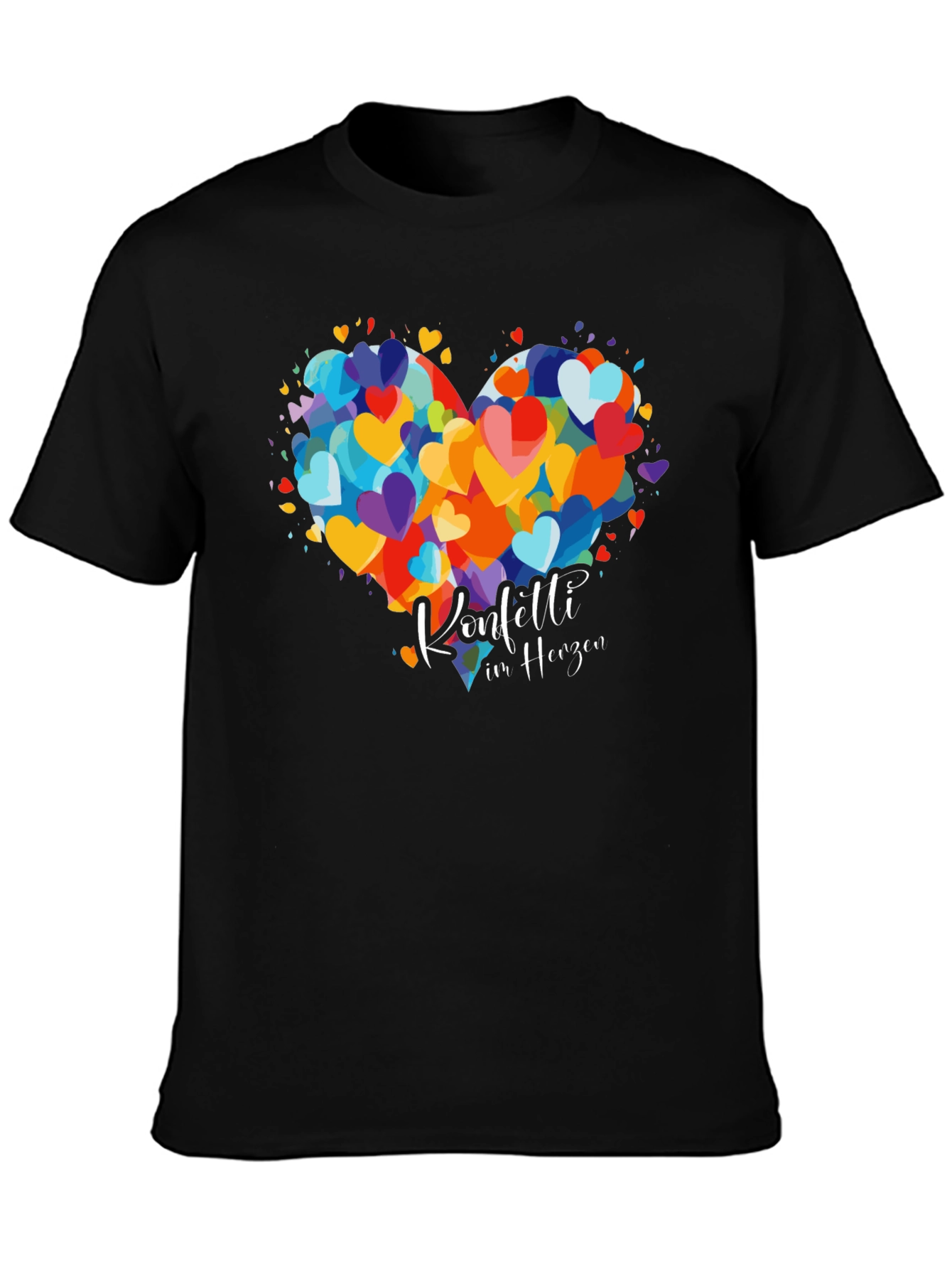 Colorful Hearts Heart T-Shirt - Confetti In Herzen