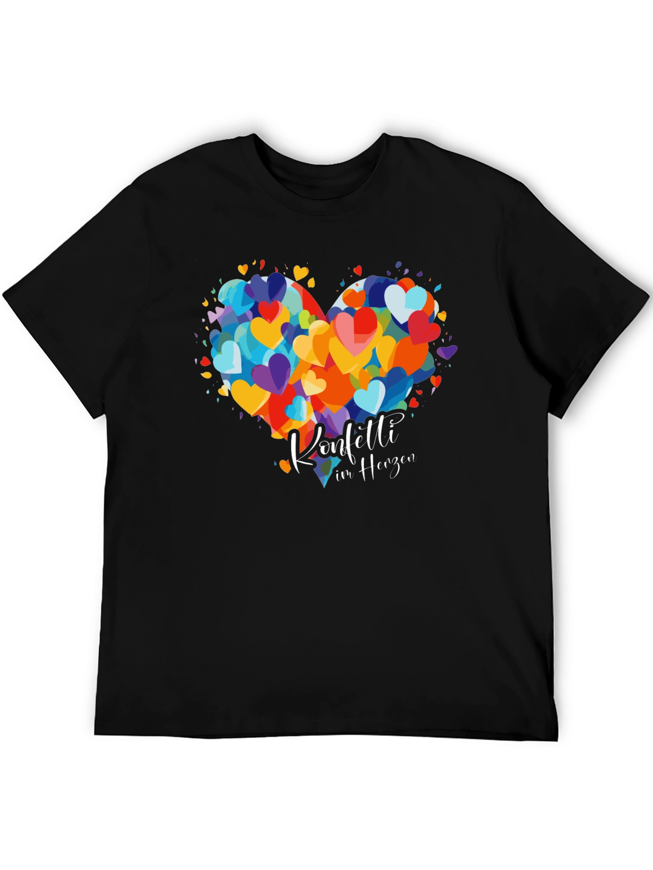 Colorful Hearts Heart T-Shirt - Confetti In Herzen