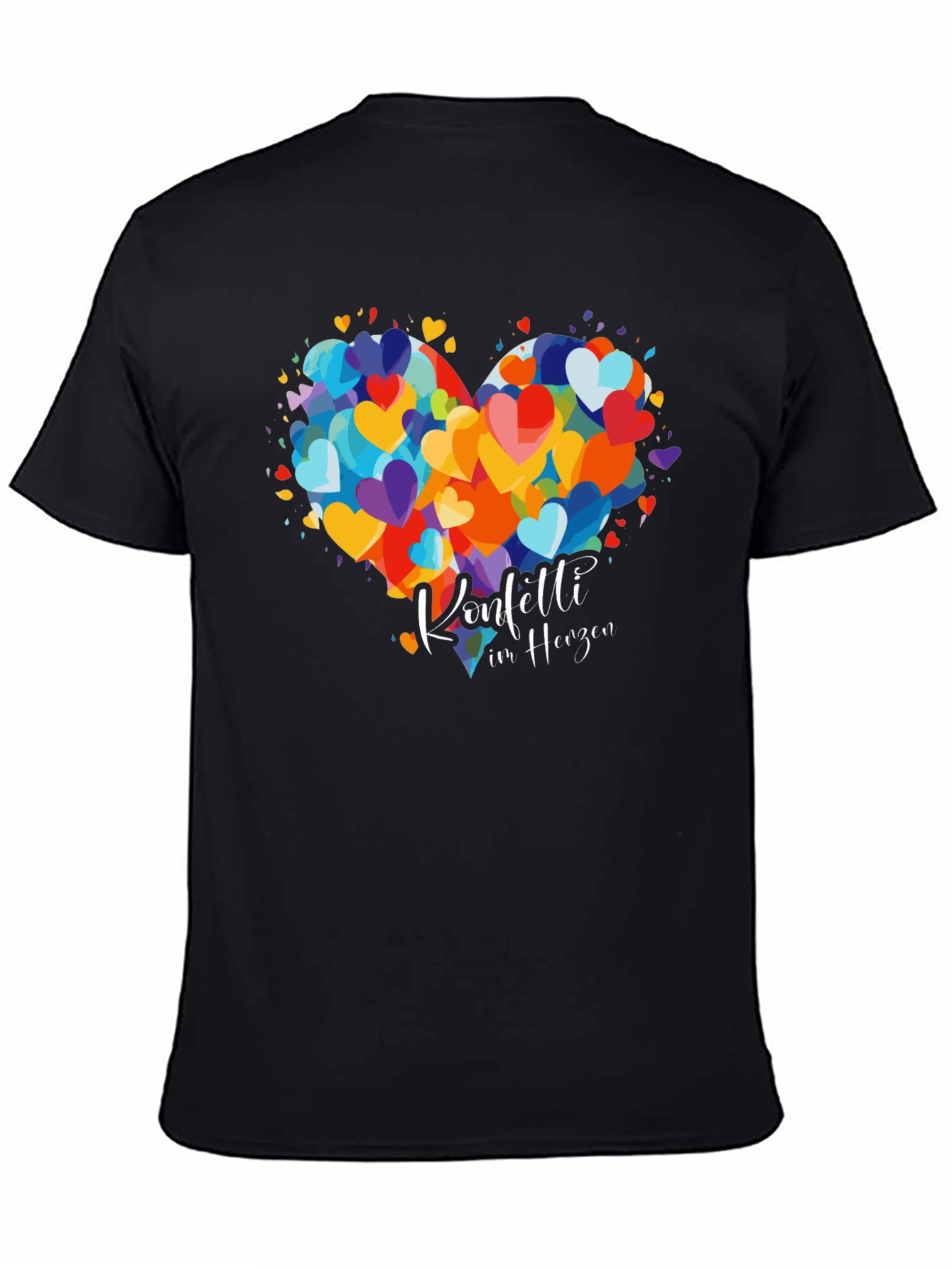 Colorful Hearts Heart T-Shirt - Confetti In Herzen