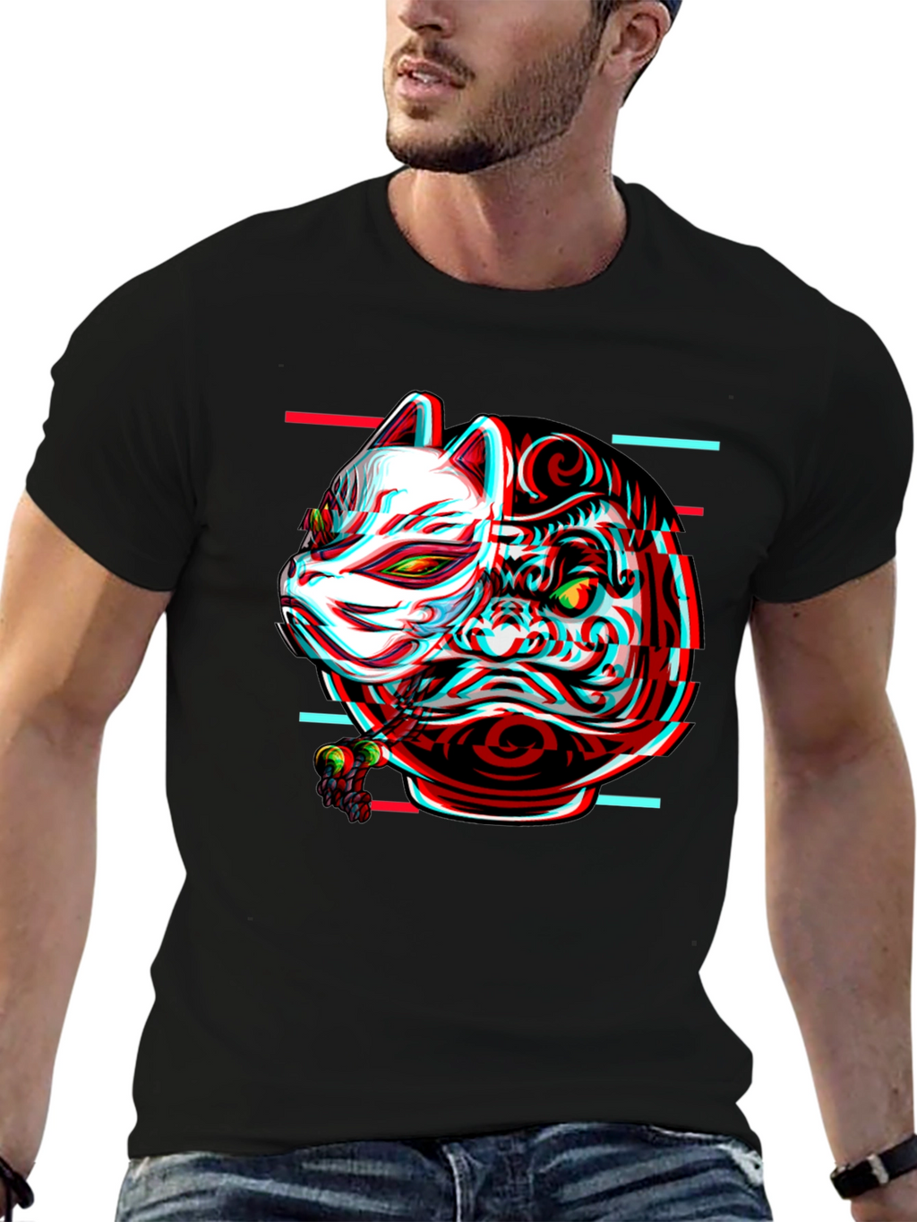 Samurai Mask Graphic T-Shirt