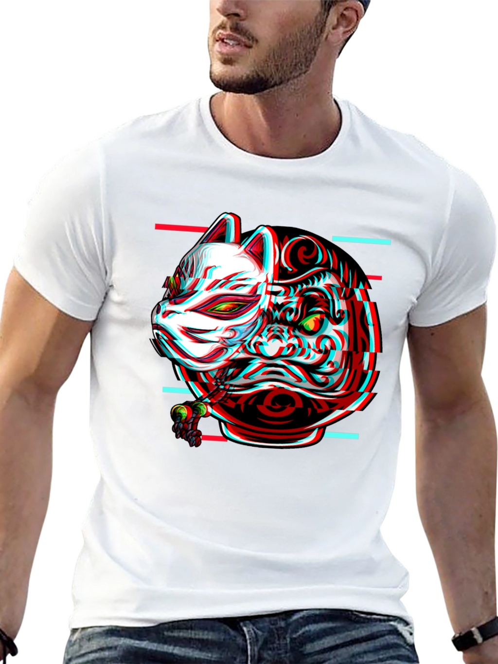 Samurai Mask Graphic T-Shirt