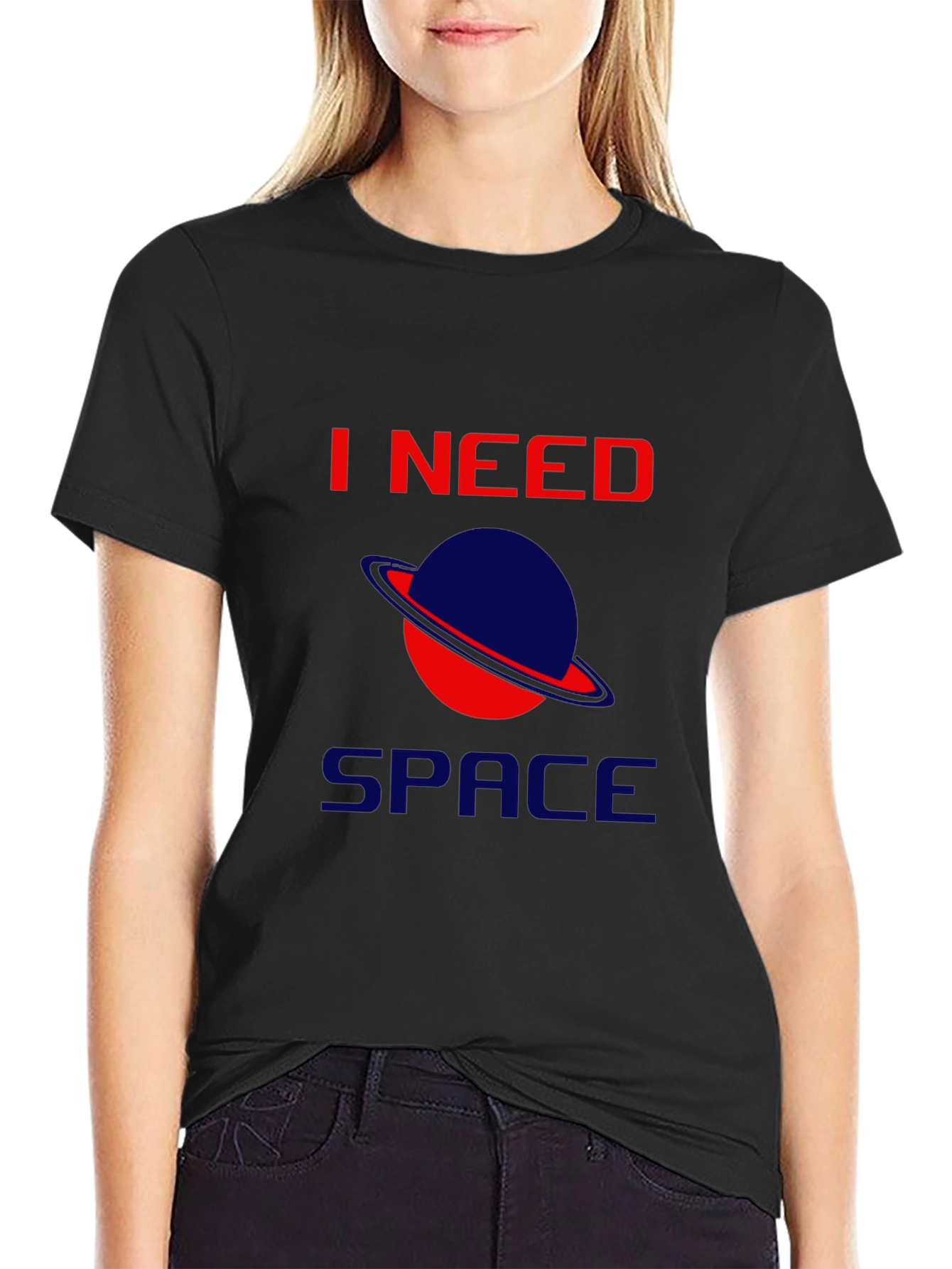 I Need Space Black T-Shirt