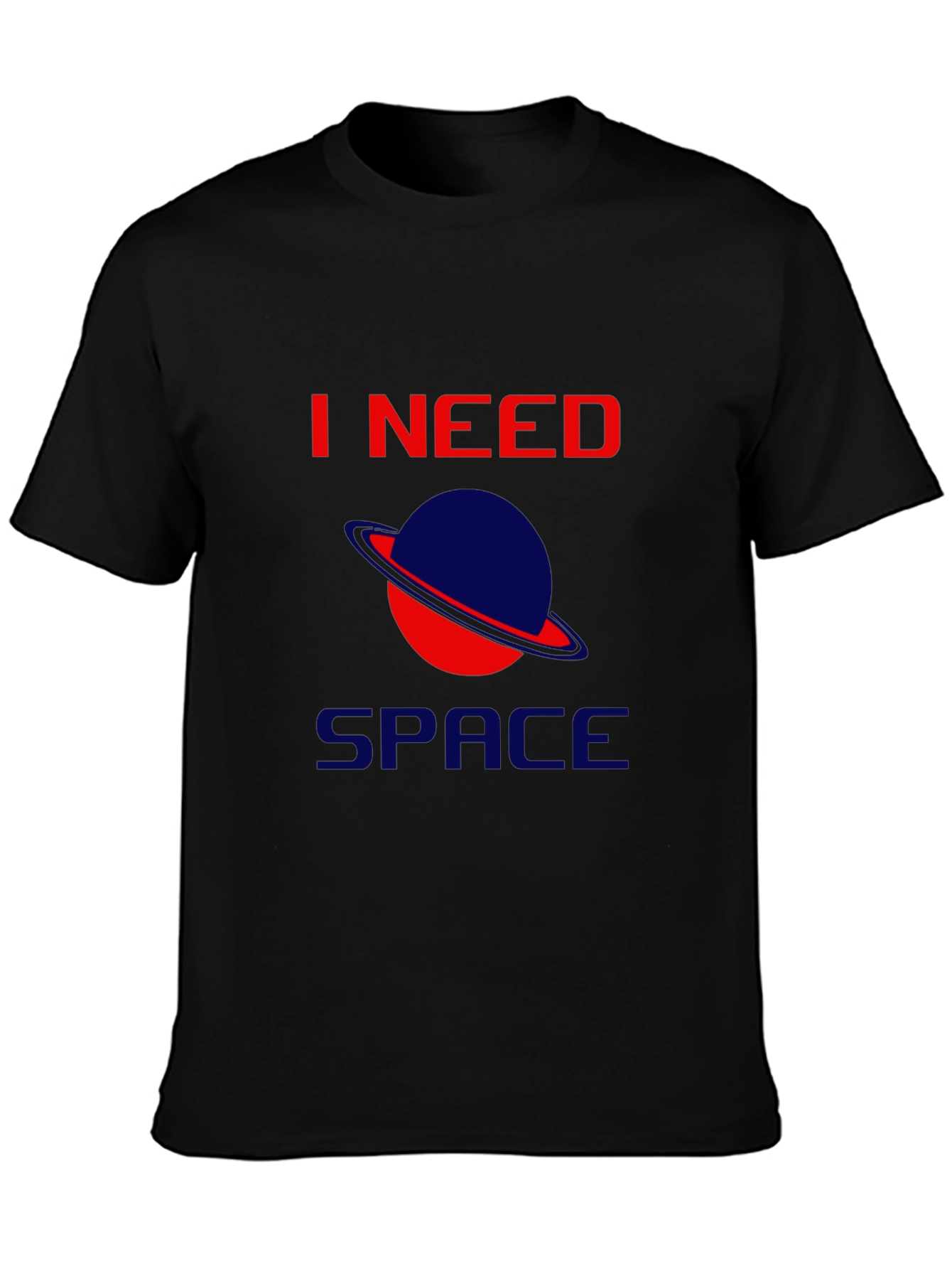 I Need Space Black T-Shirt