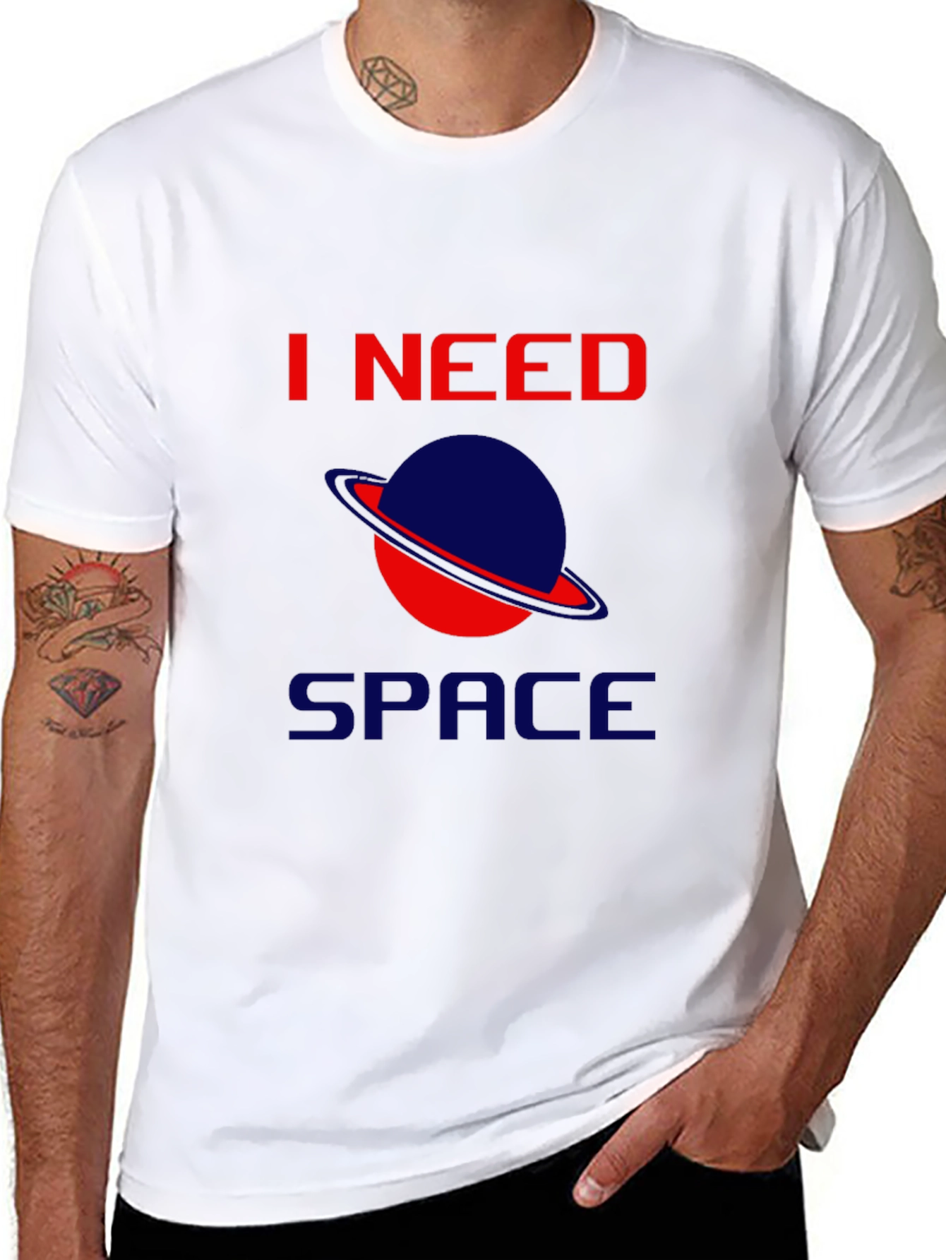 I Need Space Black T-Shirt