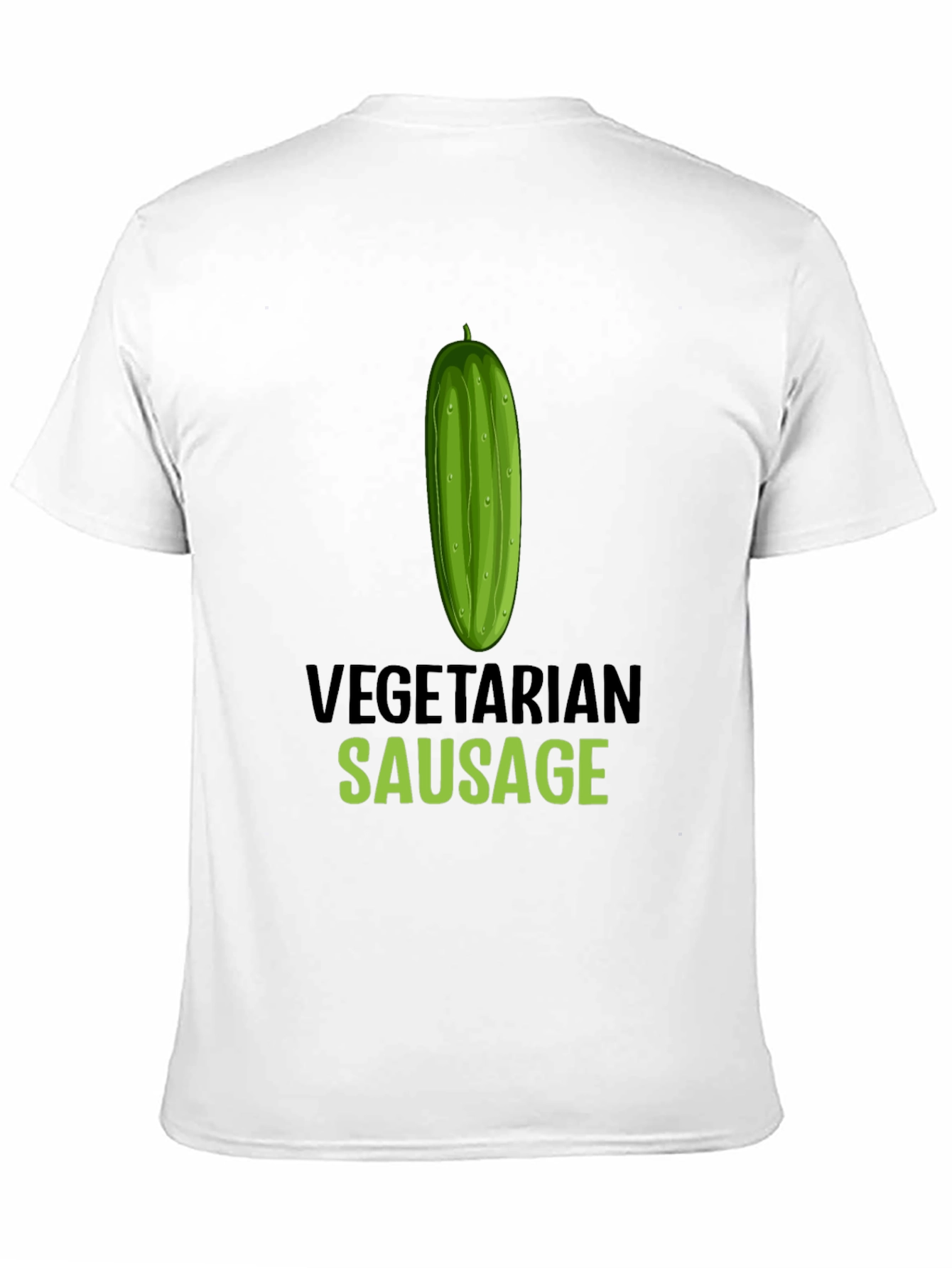 Vegetarian Sausage Graphic T-Shirt - Funny Vegan Tee