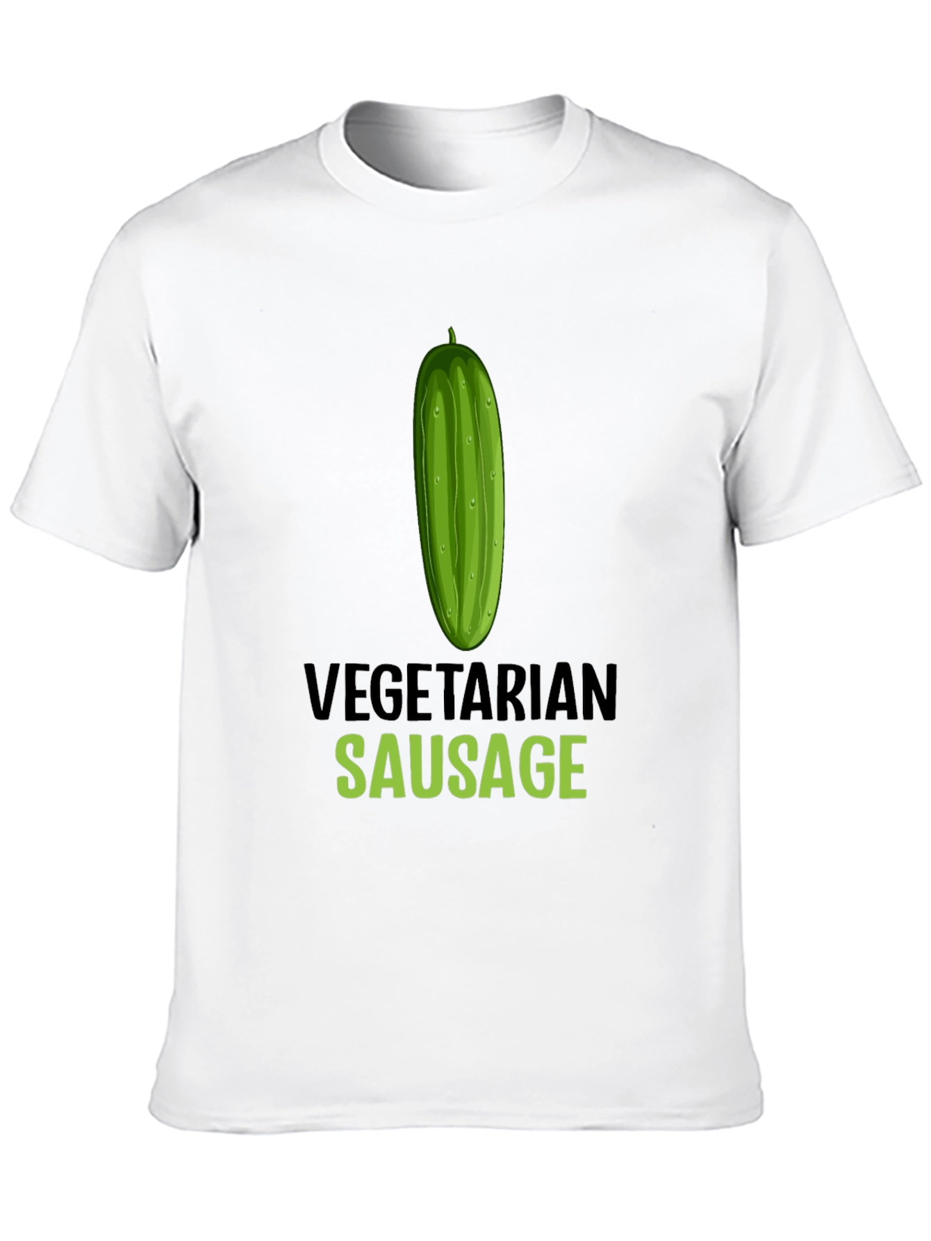 Vegetarian Sausage Graphic T-Shirt - Funny Vegan Tee