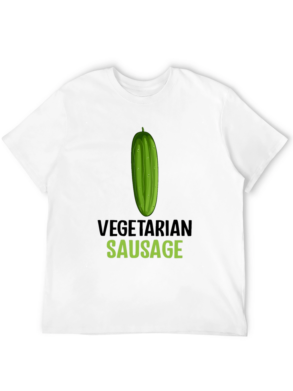 Vegetarian Sausage Graphic T-Shirt - Funny Vegan Tee