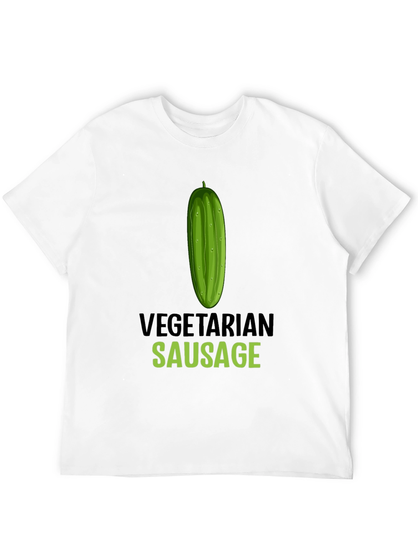 Vegetarian Sausage Graphic T-Shirt - Funny Vegan Tee